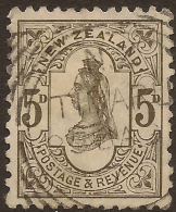 NZ 1882 5d QV P12x11.5 SSF SG 200 U #UM145 - Gebruikt