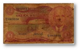 MALAWI - 1 Kwacha - 30.6.1979 - P 14.c - Serie AK/A - 2 Scans - Malawi