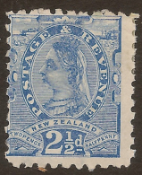 NZ 1882 2 1/2d QV P10 SSF SG 220 HM #UM165 - Unused Stamps