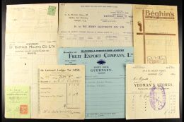 GUERNSEY AND JERSEY An Interesting Pile Of 1930's Bill Heads, From A Wide Range Of Businesses, Incl. Shops,... - Otros & Sin Clasificación