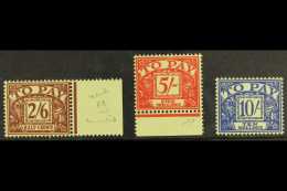 POSTAGE DUES 1959-63 2s6d, 5s & 10s, Wmk Mult Crowns Sideways Inverted, SG D65/7Wi, Never Hinged Mint (3). For... - Other & Unclassified
