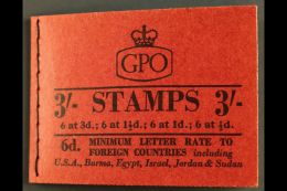 BOOKLET 1958-65 3s Complete Booklet With Red Cover And Containing Four Panes Of GRAPHITE LINED STAMPS, SG M13g,... - Altri & Non Classificati