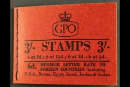 BOOKLET 1958-65 3s Complete Booklet With Red Cover And Containing Four Panes Of GRAPHITE LINED STAMPS, SG M13g,... - Other & Unclassified