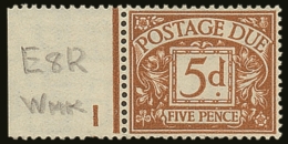 POSTAGE DUE 1936-7 5d Brownish Cinnamon, Wmk "E8R" SG D24, Never Hinged Mint. For More Images, Please Visit... - Sin Clasificación