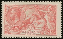 1918 5s Rose Red, Bradbury Seahorse, SG 416, Good Mint. Cat SG £280. For More Images, Please Visit... - Sin Clasificación