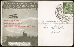 1911 CORONATION AERIAL POST. 1911 (9 Sept) Olive- Green Card Overprinted "THE MOLASSINE COMPANY, Ltd." With... - Non Classés