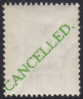 CROWN WATERMARKED PAPER OVERPRINTED "CANCELLED" Blank Perforated Stamp, With Full Crown Watermark, Overprinted... - Ohne Zuordnung