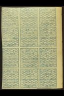 CIRCULAR DELIVERY COMPANY CLARK & CO., EDINBURGH 1866 (¼d) Blue, Marginal Block Of 12, SG Spec. CD3,... - Andere & Zonder Classificatie