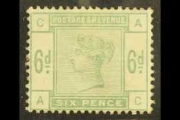 1883 6d Dull Green, SG 194, Fine Mint, Cat £625. For More Images, Please Visit... - Andere & Zonder Classificatie