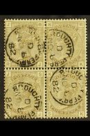 1880-83 4d Grey-brown Plate 17, SG 109, Fine Cds Used BLOCK Of 4 Cancelled By Four "Broughty Ferry" Cds's,... - Other & Unclassified