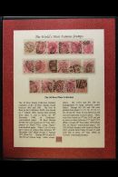 1865-1881 3D ROSE PLATE COLLECTION Presented In A Folder, A Good Used Collection Of 3d Rose Plates. Includes 1865... - Other & Unclassified