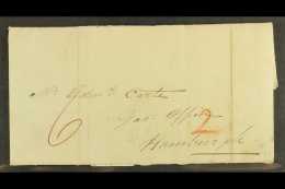 1844 (29 May) Stampless Entire Letter To Hamburg, With (on Reverse) Fair SCHIFFS BRIEF POST HAMBURG Maritime Date... - Other & Unclassified