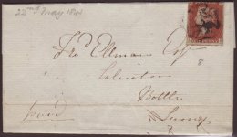 1841 ENTIRE (22 May) EL Robertsbridge To Surrey Bearing An 1841 1d Red-brown From 'black' Plate 8 With 3 Margins... - Otros & Sin Clasificación