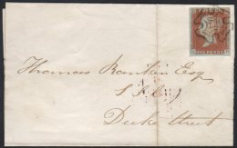 1841 1d Red Plate 23, Lettered "SD", On An Entire, Tied By Fine Maltese Cross.  For More Images, Please Visit... - Otros & Sin Clasificación