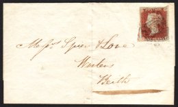 1841 (November) Cover To Beith Bearing 1d Red-brown From Black Plate 9, 4 Margins, Tied By MC Pmk. For More... - Otros & Sin Clasificación