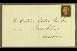 1840 (5 Sept) Entire Wrapper From Liverpool To 'The Catrine Cotton Works / Mauchline / Ayrshire' Bearing 1d Black... - Zonder Classificatie