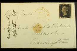 1840 (24 Sept) Cover From Kingstown (Ireland) To Portarlington Bearing 1d Intense Black 'CD' Plate 1b, SG 1, Four... - Non Classificati