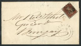 1841 (1 July) EL Norwich To Bungay Bearing A Lovely 1841 1d Deep Red - Brown 'RB' From 'black' Plate 10 On Very... - Otros & Sin Clasificación