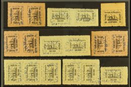 MATURIN LOCAL ISSUE 1903 Ship Types Never Hinged Mint Selection On A Stock Card, All With "Correos Maturin"... - Venezuela