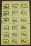 MATURIN LOCAL ISSUE 1903 10c Black On Blue Ship, Michel 35, Never Hinged Mint BLOCK Of 18 (3x6) With "Correos... - Venezuela
