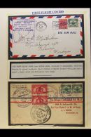 1926 - 1940 FIRST FLIGHT COVERS Attractive Collection Of 1st Flight Covers On Display Pages Including 1926 Kansas... - Sonstige & Ohne Zuordnung