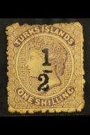 1881 '½' On 1s Lilac, Setting 4, SG 12, Mint, Lightly Toned Og. Cat £275 For More Images, Please... - Turks & Caicos (I. Turques Et Caïques)