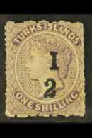 1881 "½" On 1s Lilac Surcharge Without Bar, SG 12a, Mint, Scarce, Cat £600. For More Images, Please... - Turks E Caicos