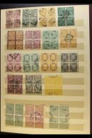1869-1930 USED BLOCKS OF FOUR. A Collection Of Virtually All Different Used BLOCKS Of 4 On Leaves, Inc 1869-72 To... - Other & Unclassified