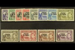 1952 KGVI Definitives Complete Set, SG 1/12, Very Fine Mint, All Values Except The 10s Never Hinged. (12 Stamps)... - Tristan Da Cunha