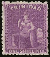 1863-80 (wmk CC, Perf 12½) 1s Mauve (aniline) Britannia, SG 73b, Very Fine Mint. For More Images, Please... - Trinidad Y Tobago