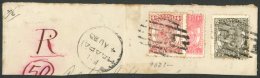 1893 (3 Aug) Upper Portion Of Reg Env Bearing 1d Vertical BISECT, 2d Olive & 4d Chestnut With A Range Of... - Tonga (...-1970)