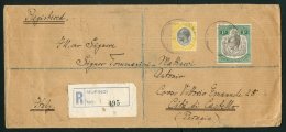 1933 Registered Envelope To Citta Di Castello, Italy Franked KGV 10c. + 1s. Tied By MUFINDI Date Stamp. On... - Tanganyika (...-1932)