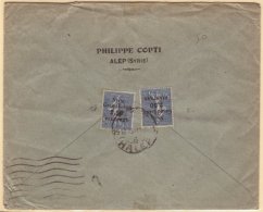 1923 (29 Dec) Commercial Cover Addressed To France Bearing 1923 2.50pi On 50c "Syrie Grand Liban" Overprint (x2)... - Syrien