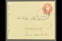 1917 (31 Dec) 1d Embossed Union Postal Envelope To Swakopmund Cancelled By "WINDHOEK" Oval Pmk, Putzel Type 10,... - Zuidwest-Afrika (1923-1990)