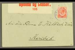 1917 (10 Oct) Cover To Karibib Bearing 1d Union Stamp Tied By A Fine Example Of The Scarce "ONDONGA" Violet Rubber... - Südwestafrika (1923-1990)