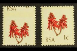 RSA VARIETY 1969-72 1c Rose-red & Olive-brown, Phosphor Bands Issue (Harrison, 3mm), MISPERFORATED SINGLE, SG... - Ohne Zuordnung