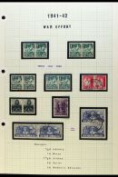 1941-6 WAR EFFORT USED COLLECTION Includes Large Wars Set With Shades, Bantam Set With Shades, Mostly In Blocks Of... - Sin Clasificación