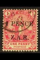 VRYBURG 1899 1pence Rose Z.A.R., SG 2, Very Fine Used. For More Images, Please Visit... - Ohne Zuordnung