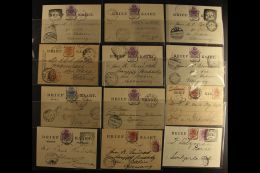 ORANGE FREE STATE POSTCARD STAMPS ON COMPLETE CARDS 1891-1897 INTERESTING COLLECTION Of Used Cards Bearing Various... - Non Classés