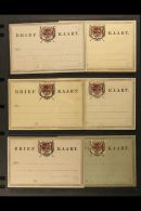 ORANGE FREE STATE POSTCARD STAMPS ON COMPLETE CARDS 1889-1897 INTERESTING COLLECTION Of Unused Cards Bearing... - Zonder Classificatie