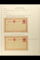 ORANGE FREE STATE BRITISH OCCUPATION 1900 Interesting Specialized Collection Of Various Unused Postal Stationery... - Sin Clasificación