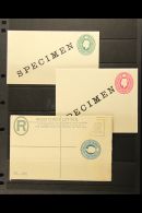 NATAL 1902-03 KEVII "SPECIMEN" ENVELOPES. Includes ½d & 1d Postal Envelopes & 4d Registered... - Non Classificati