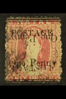 NATAL 1877-9 1d On 6d Rose, Surcharge DOUBLE, One Inverted, SG 93c, Good Used. For More Images, Please Visit... - Non Classificati