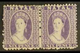 NATAL 1863 6d Violet, Wmk CC, P 12½, SG 24, Very Fine And Fresh Mint Pair. For More Images, Please Visit... - Ohne Zuordnung