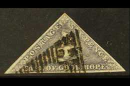 CAPE OF GOOD HOPE 1855-63 6d Slate- Lilac On Blued, SG 7c, Very Fine Used With 3 Neat Margins, Strong Crisp Colour... - Unclassified