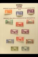 1937-84 SUPERB MINT COLLECTION WITH COMPLETE DEFINITIVE SETS A Beautifully Written Up Collection On Pages,... - Sierra Leona (...-1960)