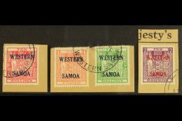 1955 Postal Fiscal Complete Set, SG 232/235, Very Fine Used On Individual Pieces. (4 Stamps) For More Images,... - Samoa (Staat)