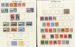 1902-1936 MINT COLLECTION On Old Imperial Printed Leaves, Inc KEVII To Both 3d, KGV To Various 1s (defin &... - Ste Lucie (...-1978)
