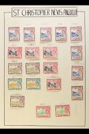 1953-62 Specialised Mint Ranges On Hand Written Album Pages, Includes The 1954-63 Complete Defin Set With Shades... - St.Kitts Y Nevis ( 1983-...)