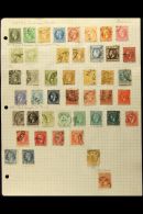 1872-1919 OLD TIME COLLECTION On Home Made Pages. A Chiefly Used Collection That Includes 1872-1879 Types With... - Other & Unclassified